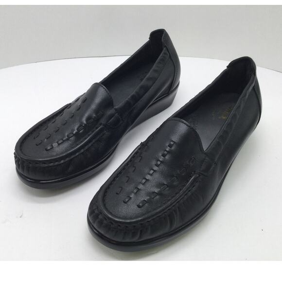 SAS Weave Slip On Loafer Black Womens 6W Comfort Shoe NEW - Picture 5 of 7
